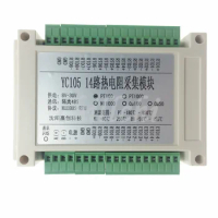14-channel / 16-channel PT100 PT1000 temperature acquisition module temperature transmitter MODBUS RTU