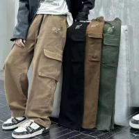 page shop กางเกงคาร์โก้ผ้าฝ้ายคุณภาพสูงสำหรับเด็กอายุ 9-13 ปี/cargopants/boy/กางเกงคาร์โก้