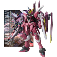 Bandai Genuine Figure Gundam Model Kit MG 1/100 ZGMF-X09A Justice Gundam Collection Gunpla Action Figure Toys for Children Gifts
