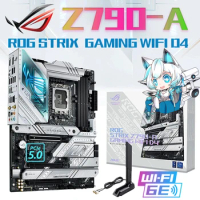 Intel Z790 White Gaming Motherboard LGA 1700 DDR4 128G Double Channel Memory ATX ASUS ROG STRIX Z790 A GAMING WIFI 6E PCIe 5.0