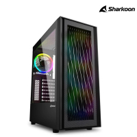 【Sharkoon 旋剛】RGB WAVE 逐浪者 ATX 電腦機殼(顯卡限長31cm/塔扇限高15.7cm/玻璃側透/Type-C)