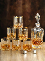 描金威士忌酒杯酒樽套裝家用歐式水晶玻璃杯雞尾酒杯創意結婚禮物