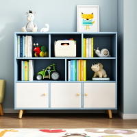 書架 ● 兒童書架落地置物架簡易 家用 玩具 收納 架 臥室繪本格子櫃 小型 矮書櫃