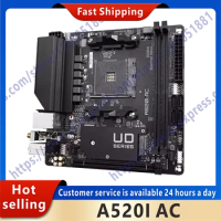 Used A520I AC A520 AM4 2xDDR4 DIMM 64 GB PCI-E3.0 SATA3 1xM.2 USB3.2 HDMI DP for Mini ITX motherboard