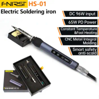 65W Smart Mini Portable HS01 Electric Soldering Iron OLED C2C DC5525 DC Jack Welding Station Tool with B2 BC2 BC3 KR ILS K65 Tip