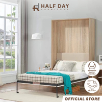 Halfday - Automatic Rollover Folding Invisible Bed | Hidden Wall Bed | Murphy Bed Hardware with Remote