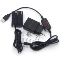 ACK-E2 Power Bank USB Cable+DR-400 BG-E2 E2N BP-511 Dummy Battery+Adapter Quick Charge for Canon EOS 20D 30D 40D 5D 50D D30 D60