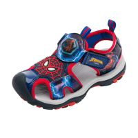 【Marvel 漫威】童鞋 漫威 蜘蛛人 護趾電燈涼鞋/舒適 減壓 輕量 藍紅(MNKT45072)