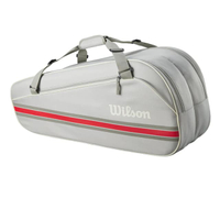 กระเป๋าเทนนิสผู้ใหญ่ Team 2025 Racket 6 Pack สีเบจ - WI134AC376ETTH