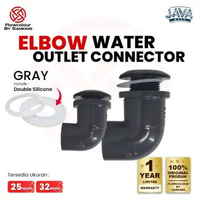 Flowcolour Elbow Water Outlet Connector Pipe UPVC by Sanking - Gray 32mm