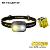 NITECORE UT27pro 520 lumens Spotlight Floodlight Dual Power Headlight+Removable Rechargeable Battery Troch Headlamp