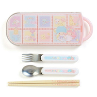 【震撼精品百貨】Little Twin Stars KiKi&La 雙子星小天使 魔法系列日本製抽屜式餐具組#30736 震撼日式精品百貨