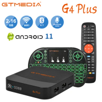 Android 9.0 GTMEDIA G4 Plus TV Box Built-in Wifi 2.4G+BT4.1, 802.1.1b/g/n Support M3U, Free Internet searching,stock in spain
