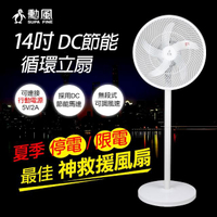 【勳風】14吋DC節能循環無線行動立扇(HF-B21U)