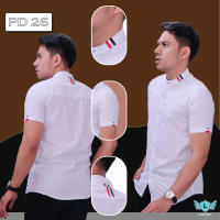 Lowkey Kemeja Pria Dewasa PD 26 Putih Koko | Kemeja Pria Lengan Pendek Kemeja Koko Putih Kemeja Pria