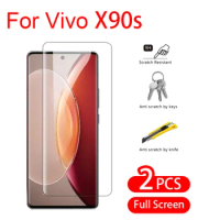 For Vivo X90s X90pro+ plus Screen Protector Tempered Glass Curved Screen Clear HD Flim Front VivoX90 Vivo90s VivoX90pro+ plus