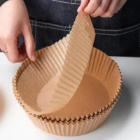 2025 Baking Oil-Absorbing Paper Round Silicone Oil Paper Non-Stick Fryer Mat Paper Wholesale Air Fry
