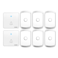 CACAZI Home Wireless Doorbell 300M Remote CR2032 Battery Waterproof US EU UK AU Plug Smart House Ringbell Wireless Call 220V