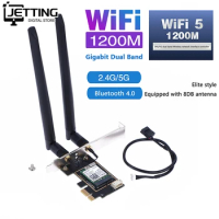 1200Mbps Bluetooth 4.0 PCi Express Wifi Adapter 2.4G/ 5G Dual Band Intel 7260 Wireless PCI-E Card For Desktop PC