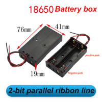 1PCS 2-Position 18650 Battery Box With Wires Parallel 2 x 3.7V Lithium Battery Storage Case Plastic Compartment Charging Stand