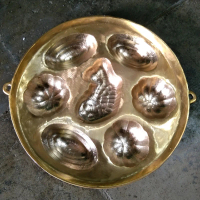 Cetakan kue Apem/cubit motif bahan kuningan asli