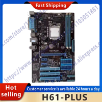 Used 1155 motherboard H61-PLUS motherboard DDR3 supports Xeon E3-1230 v2 Core i7-2600K CPU Intel H61 16GB PCI-E 3.0 USB 2.0
