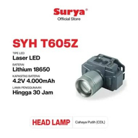 Surya Lampu Senter Kepala LED SYH T605Z Rechargeable putih