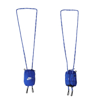 NIKE 配件小包-隨身包 零錢包 掛繩 證件套 N1010974491OS 藍白
