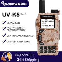 Quansheng UV-K6 Walkie Talkie 50-600MHz Full Band Receiving Type C Charge  Air Band 5W DTMF Scrambler NOAA Channel UV-K58 UVK5(8) - Two-Way Radio