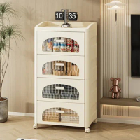 ECHOME Type Bedside Storage Cabinet Luxury Thickened Drawer in Cream Style for Home Living Room Bedroom Dormitory Organizer Box