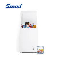 Smad Chest Freezer with flip-up lid &amp; Removable Basket 3.5 Cubic Feet Deep Temperature Control Energy Saving for Kitchen