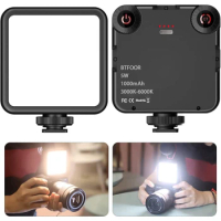 LED Video Light Portable Photography On-Camera 3000K-6000K Bi-Color lighting Cold Shoe for DSLR Camera Camcorder Gopro Vlog