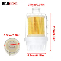 25mm For Webasto Dometic Eberspacher Heaters Accessories Diesel Parking Heater Transparent Yellow Air Intake Filter Silencer