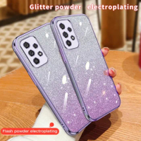 Case For Samsung Galaxy A05 A15 A25 A35 A55 A34 A13 A23 A33 A14 A24 A54 Electroplated Glitter Phone Cover Protective Shell Coque