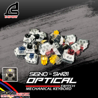 ปุ่มสวิตซ์ SIGNO SW-01 BLUE/RED/BLACK/YELLOW OPTICAL SWITCH 10ชิ้น