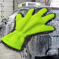Car Wash Glove Coral Mitt Soft Anti-scratch For Car Wash Multifunction Cleaning Glove 5-Finger Soft Gloves Car Detailing Tools