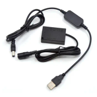 USB Cable Power Bank+ACK-E18 Charger LP-E17 DR-E18 Dummy Battery for Canon EOS 200D II Rebel SL2 SL3 R10 T6s T7i T8i Kiss X8i X9