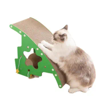 Cat Cardboard Bed Scratch Board Cat Bed Pad Christmas Tree Cat Scratcher Pad Scratcher Lounge With Wooden Shaking Base