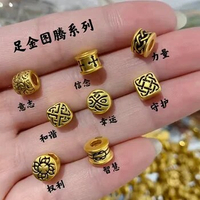 fine gold jewelry real gold 999 beads 24k pure gold charms black paint charms for bracelet