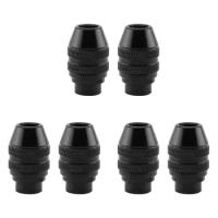 6Pcs Multi Quick Change Keyless Chuck Universal Chuck Replacement For Dremel 4486 Rotary Tools 3000 4000 7700 8200