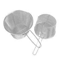 Basket Fry Frying Strainer Baskets Steel French Stainless Chip Fries Food Round Fryer Wire Mesh Deep Fried For Spoon