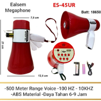 Pengeras Suara Megaphone Loud Speaker Ealsem ES45UR Battery Charge USB
