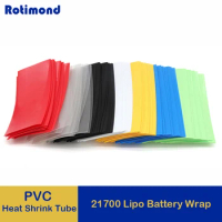 20~500pcs 21700 Lipo Battery Film PVC Heat Shrink Tube Precut Shrinkable Insulated Sleeve Protect Pipe Cover Pack Batteries Wrap