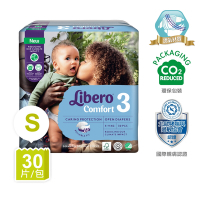 Libero麗貝樂 Comfort 黏貼型嬰兒紙尿褲/尿布 3號(S 30片/包購)