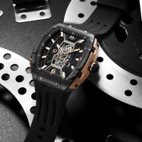 DISKON  Evans Jayden Jam Tangan Pria 9610 Rubber Automatic Silicon Kaca Sapphire Chronograph Waterpr