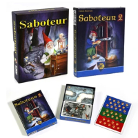 English Saboteur Board Game Cards Table Games Funny Board Card Games for Families Party Dwarf Gold Mine Digging Miner Board Game