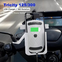 Phone Holder Tricity 300 Phone Support USB Charger for Yamaha Tmax 560 530 500 Tmax560 Force 155 Nvx Aerox 125 2022 Accessories