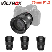 VILTROX 75mm F1.2 Fuji X Lens Auto Focus Large Aperture Portrait APS-C for Fuji Camera X-T4 T100 X-H2S X-T30 X-Pro3 for Nikon