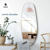 cermin tempel dinding 120 cm / cermin frameless bevel