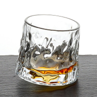 創意個性洋酒不倒翁杯子ins風北歐威士忌杯旋轉水晶玻璃酒杯網紅